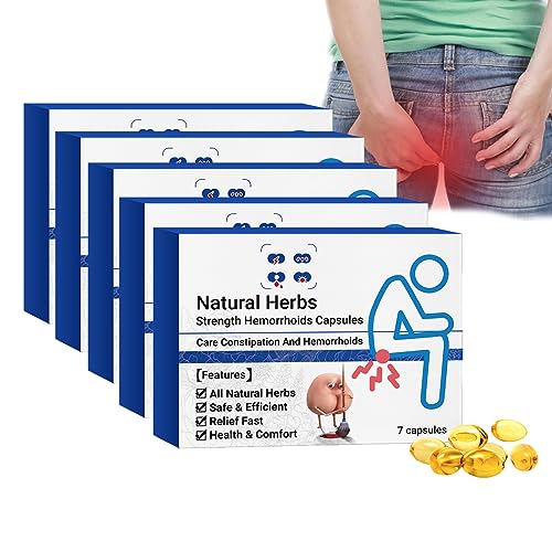 Natural Herbal Strength Hemorrhoid Capsules, Natural Hemorrhoid Relief Capsules, Hemorrhoid Suppository, Hemorrhoid Suppository, Rapid Hemorrhoid Treatment (5Box/35Pcs)