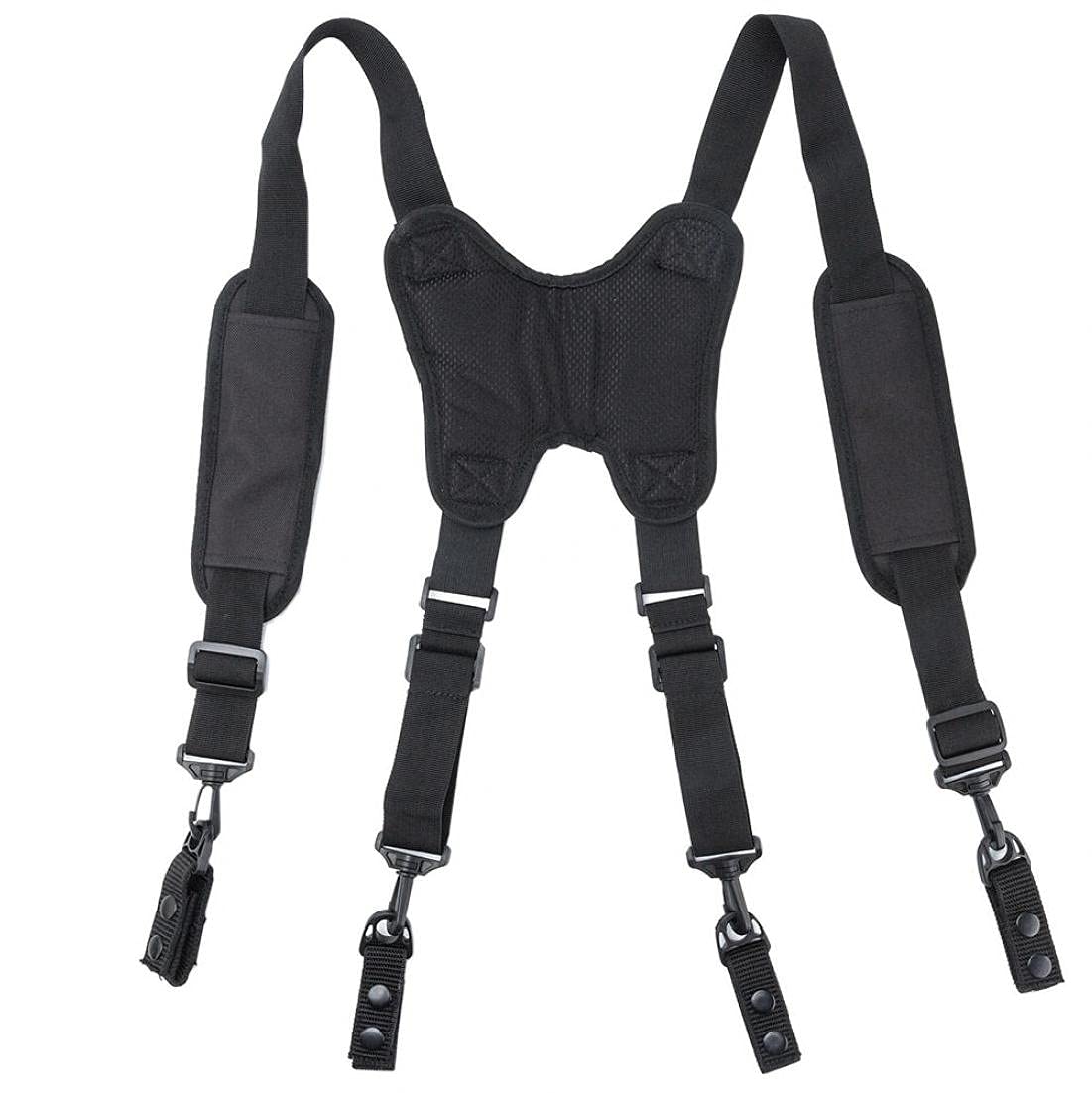 Tool Belt Braces Heavy Duty Work Suspenders with Clips Comfortable Padded Adjustable Straps H Shape for Carpenter Electrician