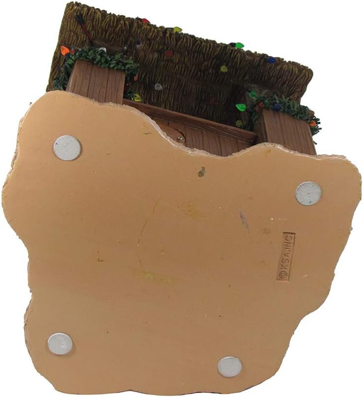 Kurt S. Adler, Inc. C2519 Kurt Adler 11" Beach Santa at Tiki bar Figure,Brown