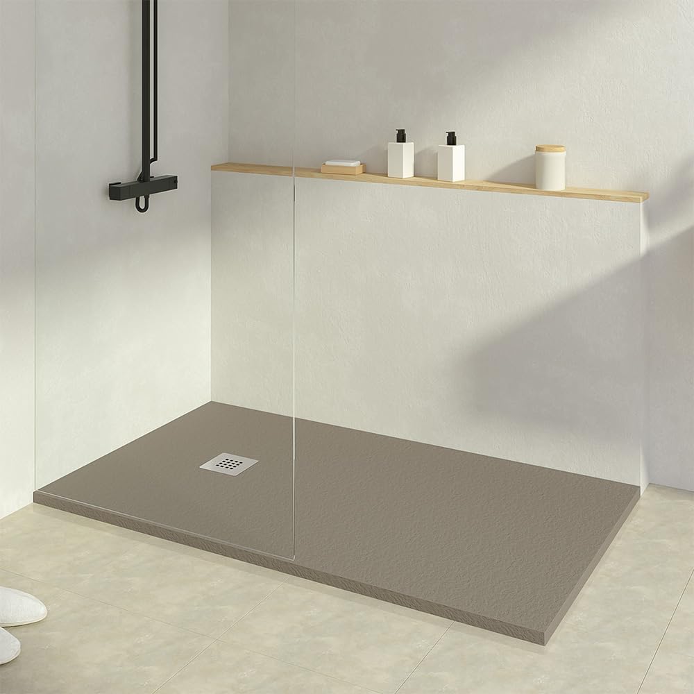 KOES - Plato de Ducha de Resina INDO – 120x170 – Gris cuarzo RAL 7039