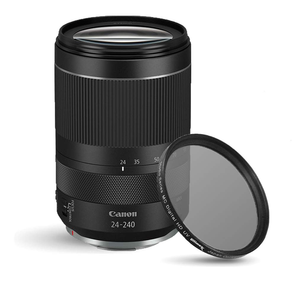 Canon RF 24-240mm f/4-6.3 is USM Lens + UV Ultraviolet Filter Lens Bundle