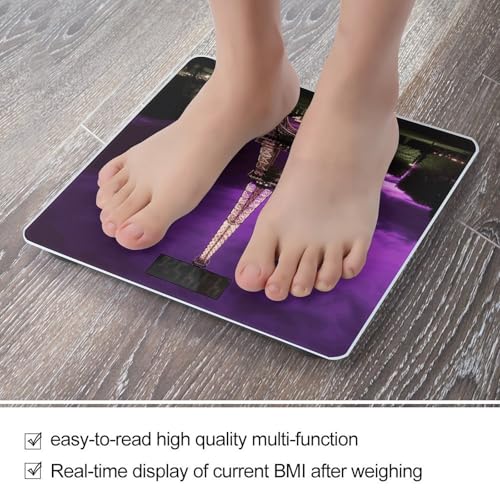 Báscula Digital Smart Purple Eiffel Tower para Baño miniatura 5