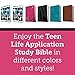 Tyndale NLT Teen Life Application Study Bible (LeatherLike, Pink, Indexed), NLT Study Bible with Notes and Features, Full Text New Living Translation