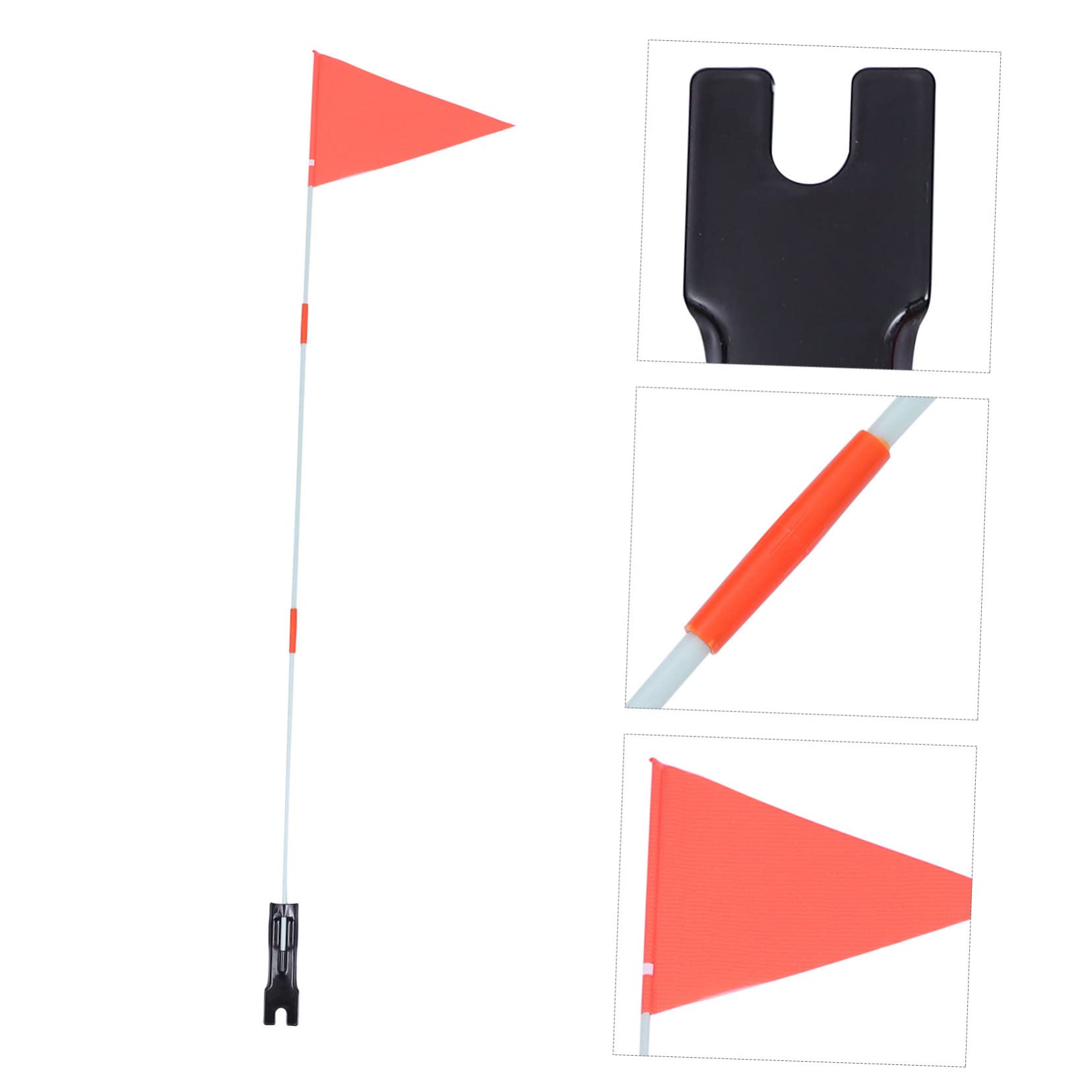 Happyyami 12 Zestawów Flaga Tylna Uchwyt Szklany Rower + Widoczność Rowerów Flaga Bezpieczeństwa Rowerowa Flaga Bezpieczeństwa Flaga Rowerowa Żelazko Akcesoria Rowerowe Rowerów Ogon