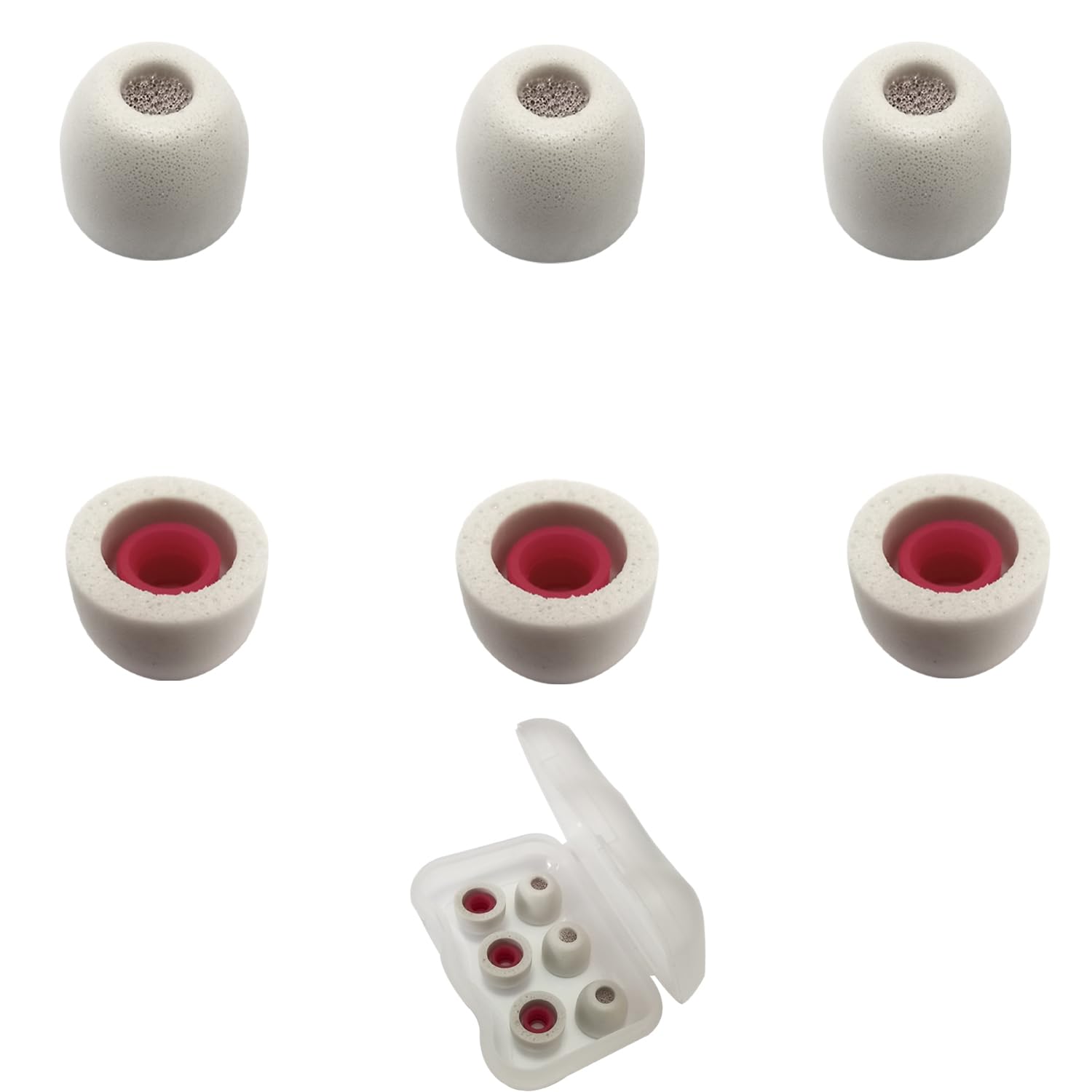 Luckvan Extra Small Ear Tips Replacement Memory Foam Tips Filter Screen Earbud Tips Extra Small for in Ear Earbuds, Gray 3 Pairs, TYM5-WXS