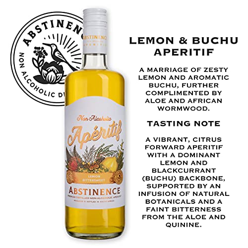 Abstinence Spirits Lemon Aperitif | Award Winning Non-Alcoholic Spirit | 750Ml #TOP6