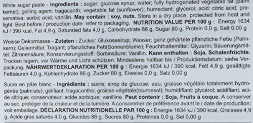 Massa Ticino Rollfondant Bride White, das Original von Carma aus der Schweiz, weiß 1kg - Image 5