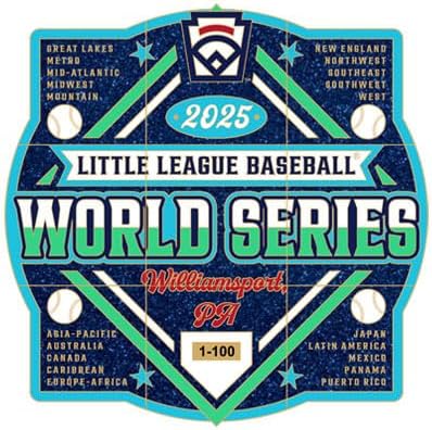 Wilson Trophy 2025 Little League World Series Pin Set - Collectible 2025 Williamsport Pennsylvania Little League World Series 9 Piece Set