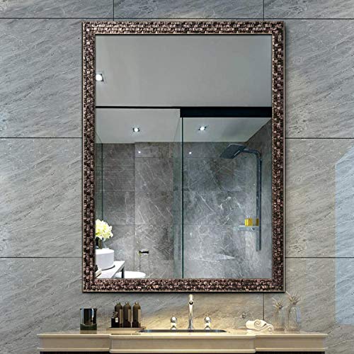 Bathroom Wall Mirror, Decorate Bathroom Mirrors for Wall, Rectangle Modern Bathroom Wall Mounted Mirror Vertical or Horizontal Hanging for Living Room (Black 24“ X 40\")