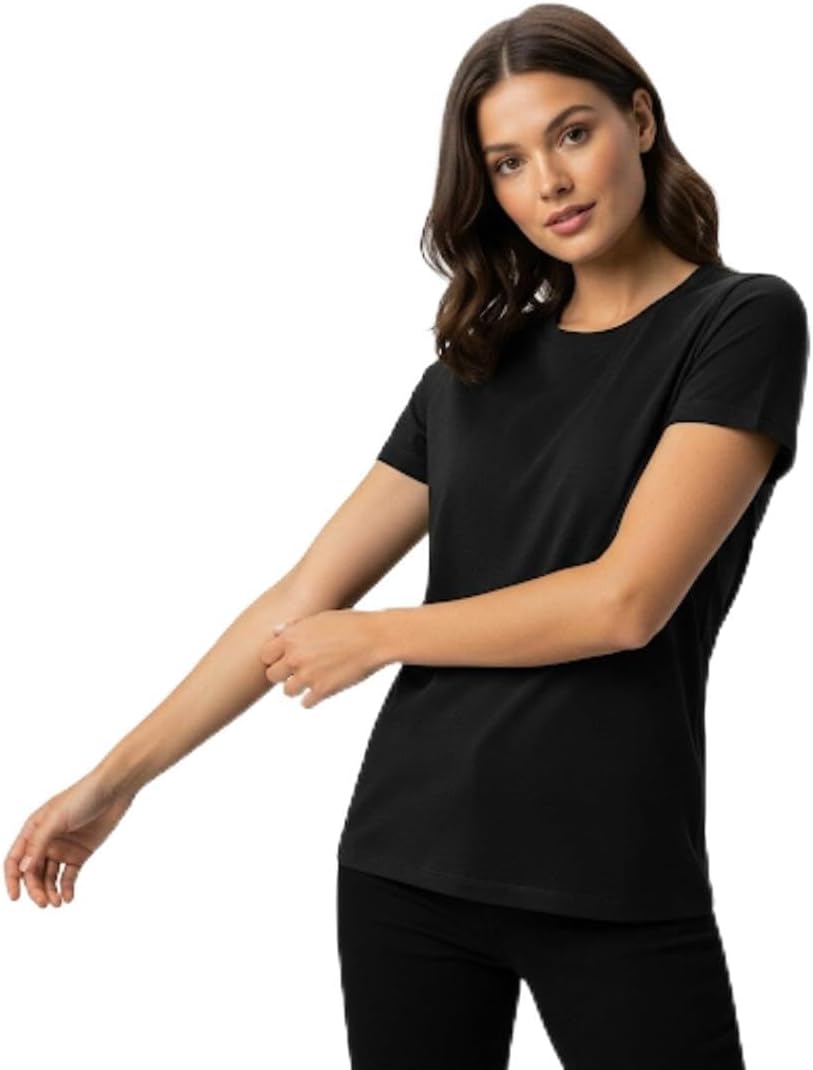 T Shirts for Women |Regular Fit Crew Neck Soft Tee Shirts | 100% Ringspun Combed Cotton T-Shirts| Short Sleeves