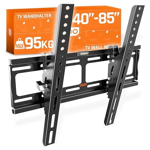 RICOO R09 TV Wandhalterung Fernseher Halterung 40-85 Zoll TV Halterung Flach Slim bis 95 kg VESA 200x200 - VESA 400x400 Wandhalterung Fernseher Wand Fernsehhalterung Neigbar auch 43 55 75 65 Zoll
