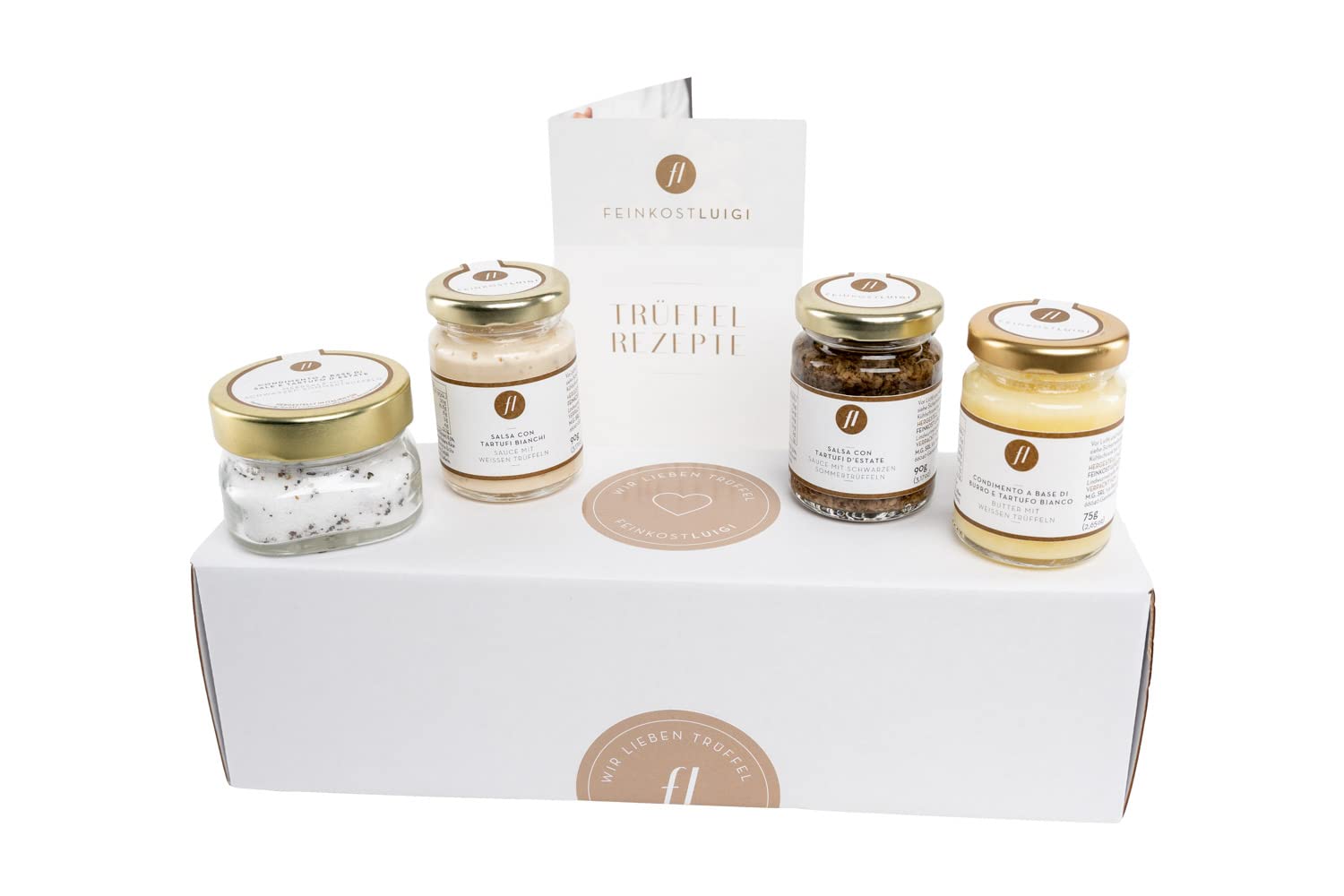 Feinkost Luigi - TRÜFFELBOX mit Trüffelsalz, Saucen mit schwarzen und weißen Trüffeln & Trüffelbutter