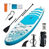 SUNBKIM Inflatable Stand Up Paddle Board, 10'5 Paddleboard Inflatable Ultra-Light with Premium Sup...