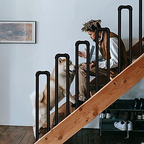 Rampe d'escalier en fer forgé en U de 55 cm pour terrasse - 3