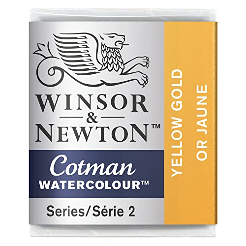 Winsor & Newton Acuarela Cotman Metallics - Medio Godet Color Oro Amarillo, Metálica