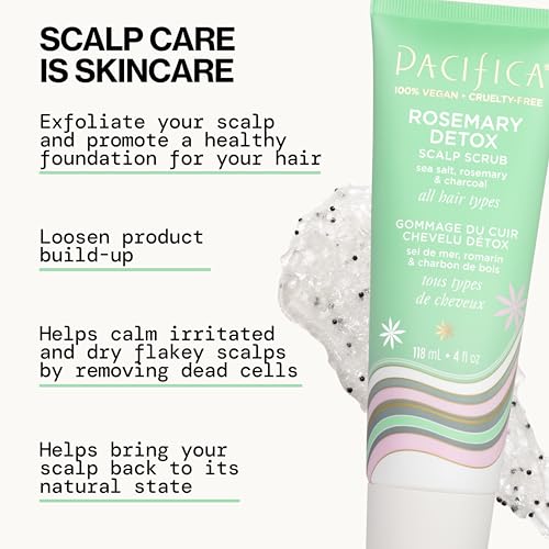Image of PACIFICA Rosemary Detox Scalp Scrub by Pacifica for Women - 4 oz Scrub, White
