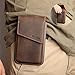 Topstache Leather Phone Holster for Belt - Cell Phone Case for Galaxy S25 S24 - Phone Belt Pouch Holster Case for iPhone 17Pro, 17, 16Pro, 16, Fit with Rugged Protective Case,L,Darkbrown