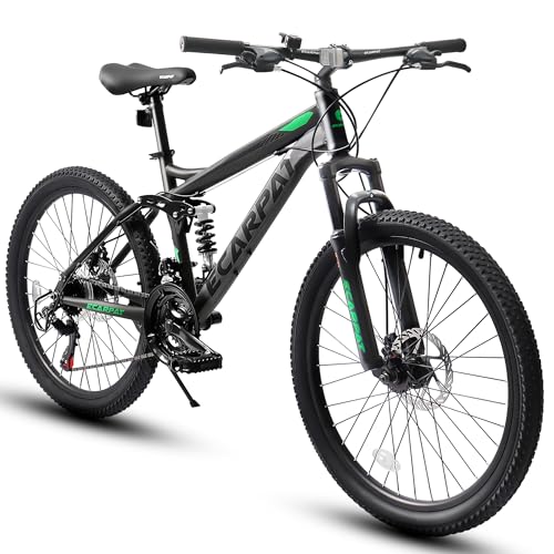 Ecarpat 26" Full Suspension Mountain Bike 21-Speed Gray