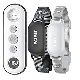 PATPET Shock Collar for Large Dog(8-110 lbs) 2 Dogs, Rechargeable IPX7 Waterproof - Dog Training Collar with Remote for Small Medium 2 Packs