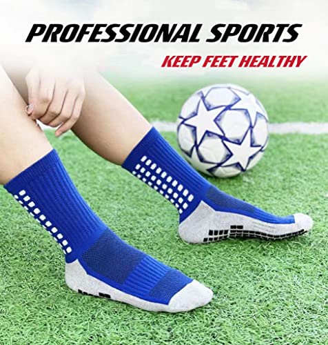 Wiycg Athletic Socks Men's Soccer Socks Anti-Slip Gel Cushion Thick Towelled Bottom Shock Absorption Training Socks Manufactured Directly From Factory, 4 Pairs (Combo 2) #TOP1