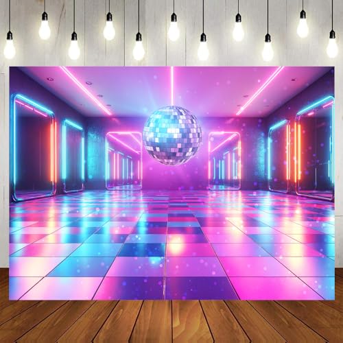 Fondo para fiesta retro 7x5 pies, poliéster ligero miniatura 5