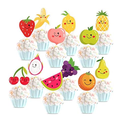 Cyodoos Fruit Cupcake Toppers Cover