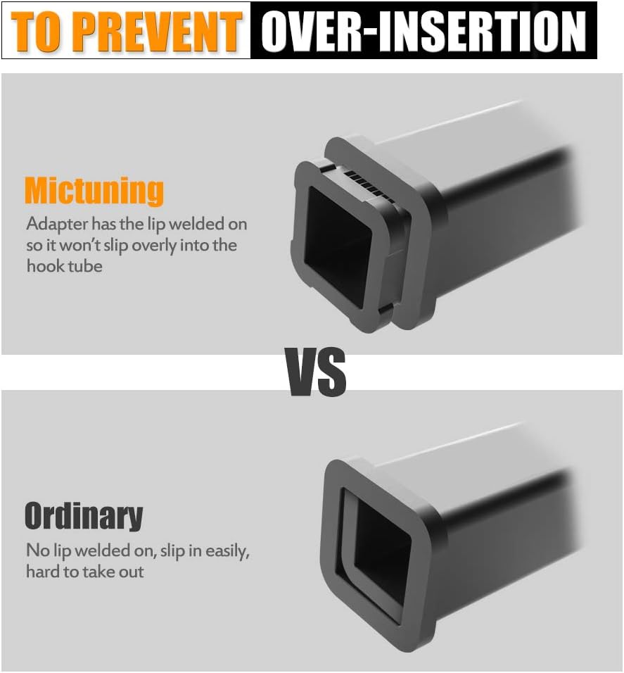 MICTUNING 2-1/2 Inch Class V to 2 Inch Class III and IV Trailer Hitch Receiver Adapter Reducer 2.5 Inches to 2 Inches Sleeve Convertor - Image 4