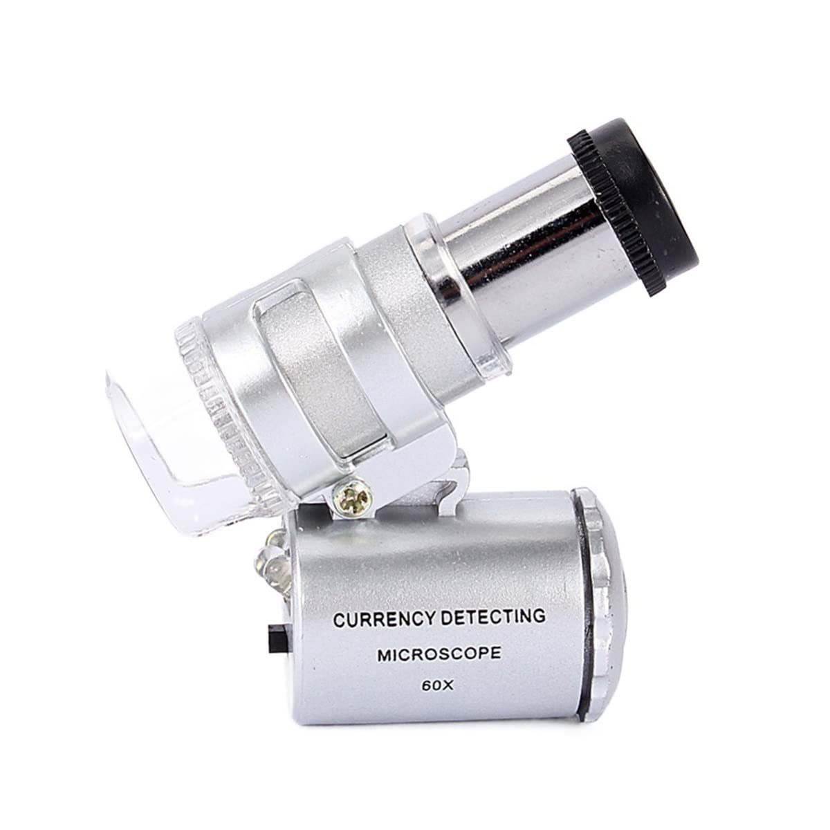 asdchZen Microscope Accessories Kit Slide Preparation Camer Mini Lens 60X Pocket Magnifier Microscope With Led Light Microscope Accessories