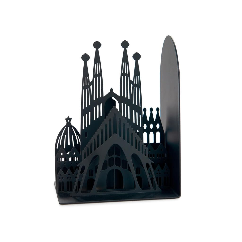 Balvi Sujetalibros Barcelona Color Negro Resistente y Antideslizante Metal