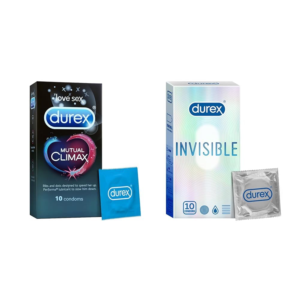 Pleasure Packs(Durex Mutual Climax Condom | Dotted,10s, Durex Invisible Condoms | Ultra Thin Condom,10s)-picture-6