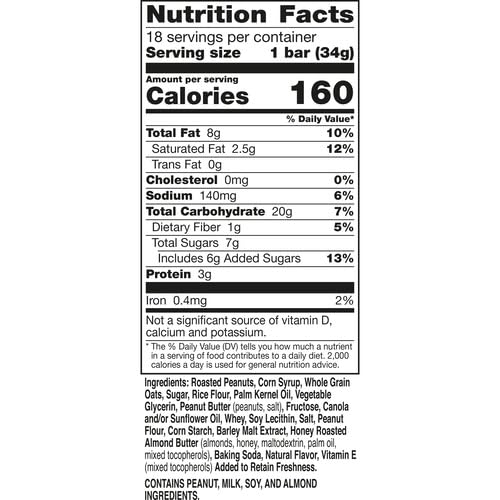 Image of Nature Valley Granola Bars, Sweet and Salty Nut, Peanut, 18 Bars, 21.6 OZ