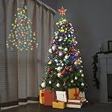 Salcar led イルミネーション クリスマスツリー向け 広げるだけ usb式 タイマー付き 1.5M×8本 200球 クリスマス用ライト カラー