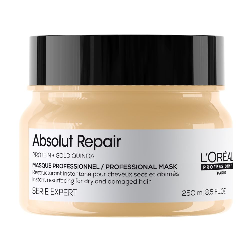 L'OREAL PROFESSIONNEL - Restructuration Instantanée - Cheveux Secs & Abîmés - Nourrit & Répare la Fibre, Protège & Apporte Brillance - Enrichi en Protéines de Blé - Absolut Repair