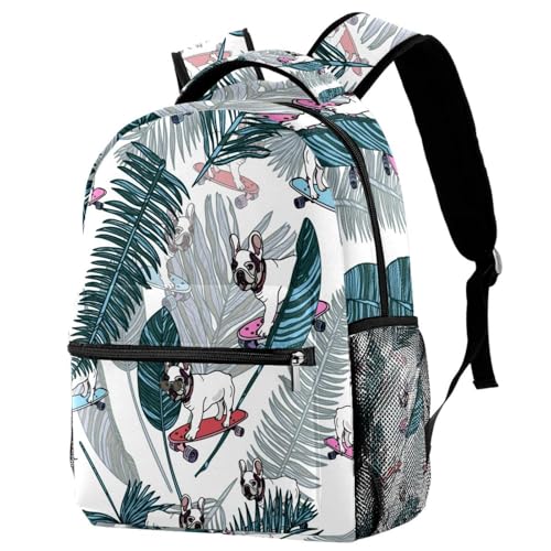 Sac de voyage décontracté à motif bouledogue pour les sorties urbaines et le collège