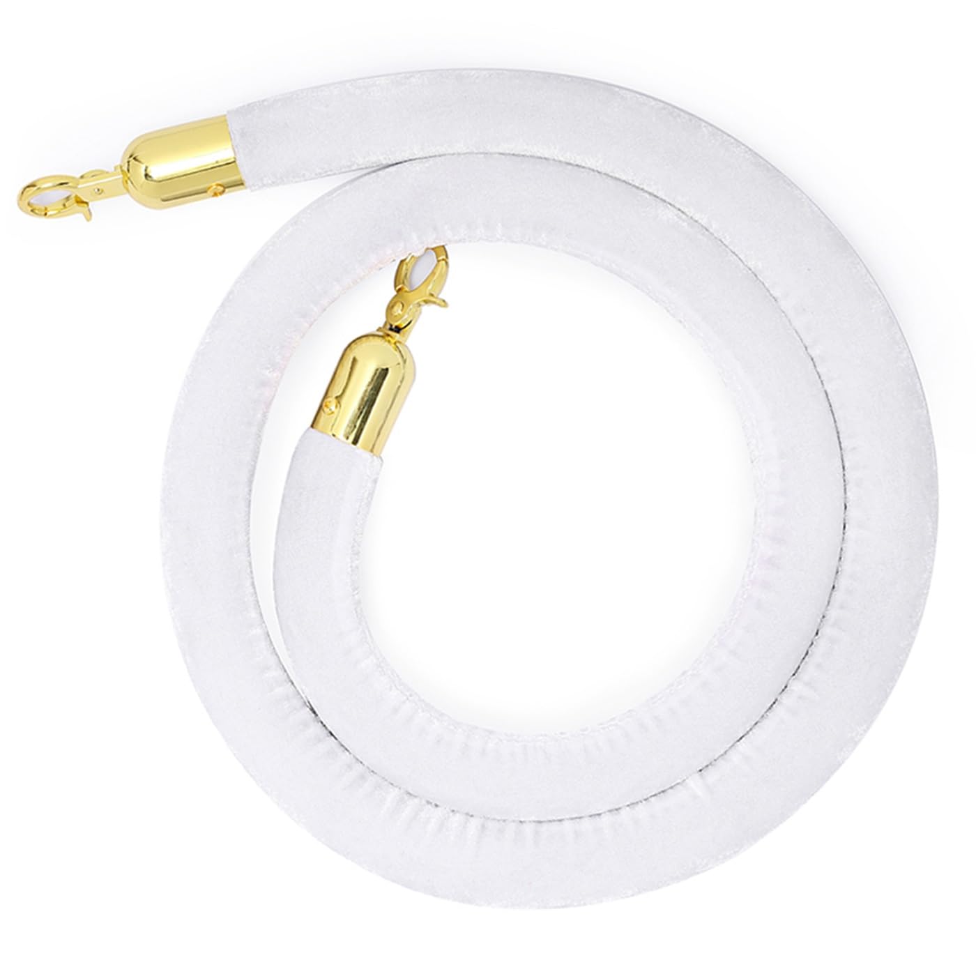ZBBGTJK Stanchion Rope Crowd Control Velvet Ropes for Queue Management Event Bers Theater Openings White 1.4m/4.6ft/55in - Elegant &