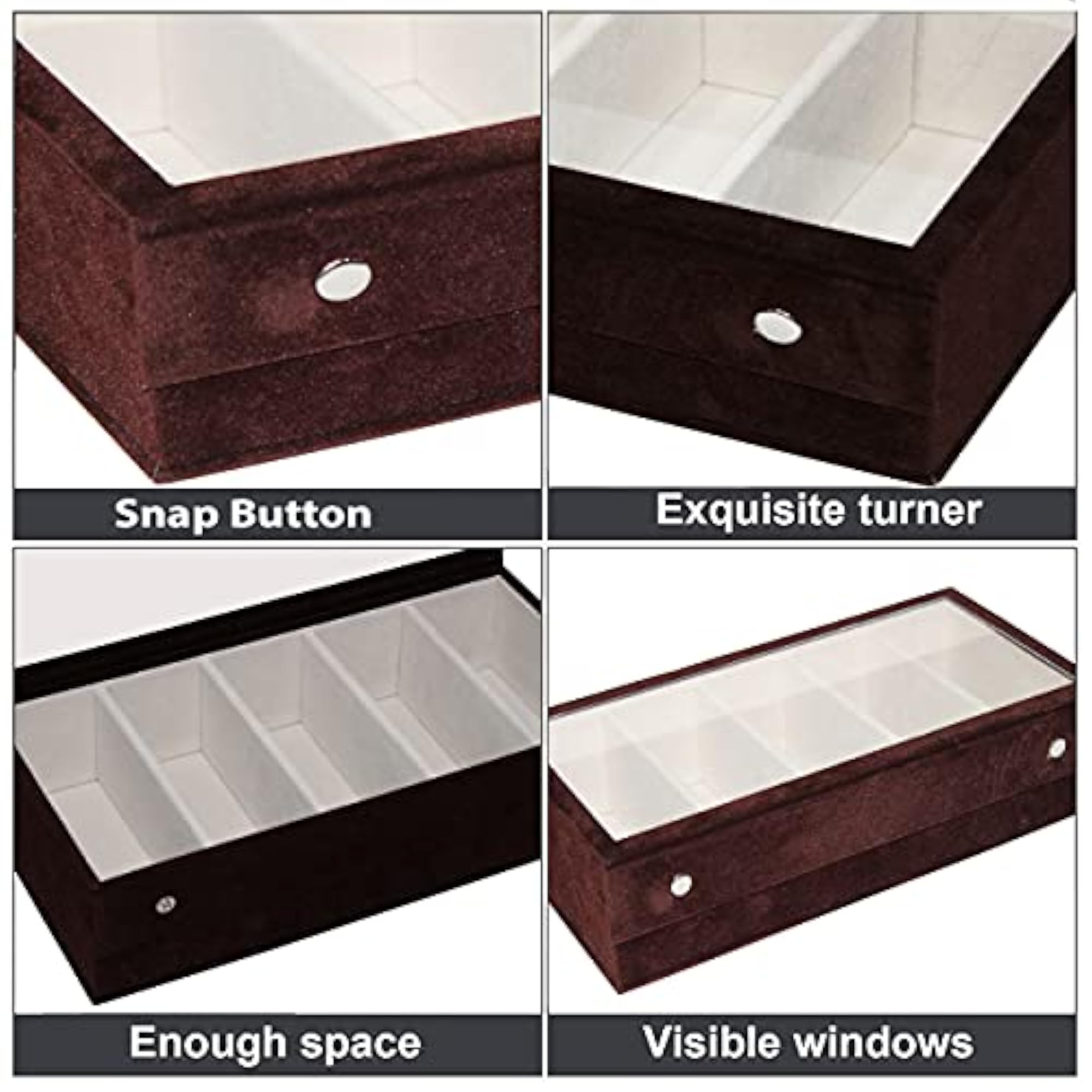 Fabric Makeup Storage Case, 6 Grid Organizer Box