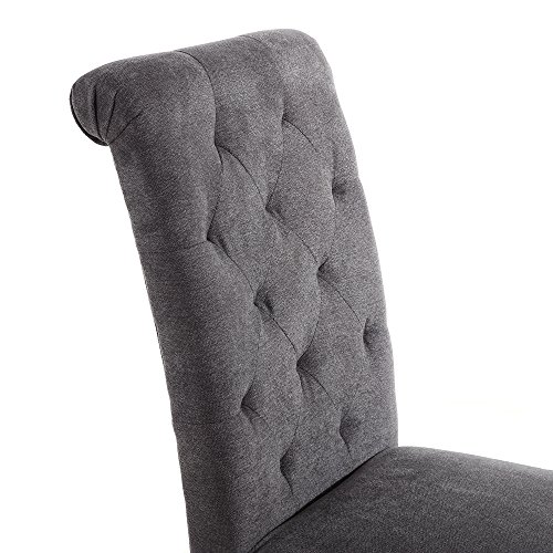 Lssbought Stylish Dining Room Chairs With Solid Wood Legs, Set Of 4 (Gray) #TOP4