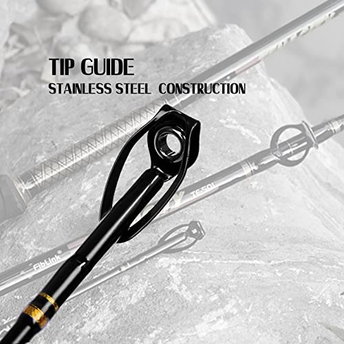 Fiblink Fishing Trolling Rod - Caña de Pescar Rápida Pesada de 7 pies miniatura 4
