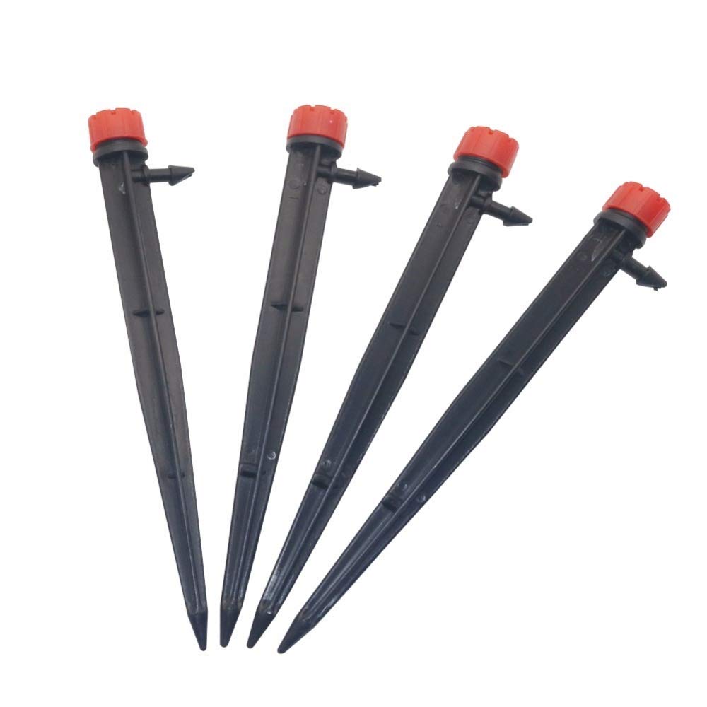 Irrigation sprinkler， 360 Degree Adjustable Stake Water Dripper Garden Watering 10 Pcs
