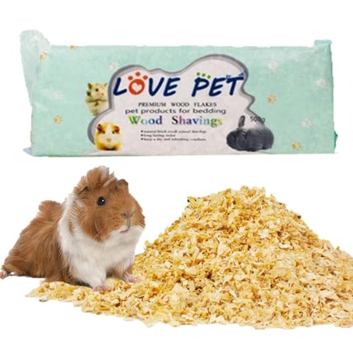 Sciure de hamster - Copeaux de bois de lapin,Copeaux de bois pour animaux de compagnie Copeaux de bois de lapin Coffre-fort 1000g Hamster Cage Literie Cabine pour animaux de compagnie Jouets Nid pour