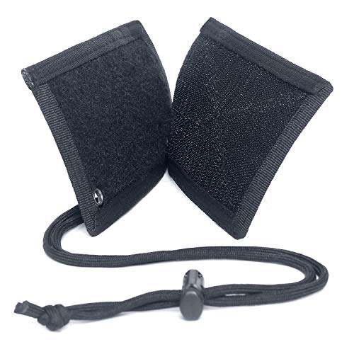 Tactical Id Card Holder Detachable Hook & Loop Patch Badge Holder Adjustable 1000D Cordura Neck Lanyard Key Ring And Credit Card Organizer (Black) #TOP3