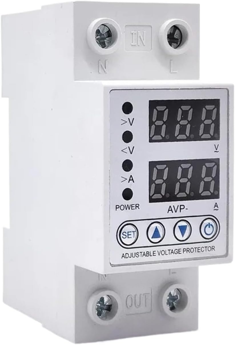 AVP-40 AVP-63 230V 40A 63A Adjustable overvoltage and undervoltage reclosing Protector Relay Limit overcurrent Protection Dual Digital Display(63A)