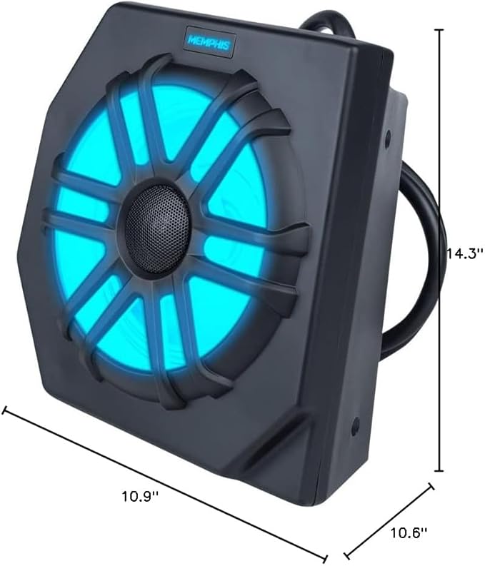 Memphis Audio CANAMDEF65FE Bundle: Parlantes LED 150W pico y Bocina Bluetooth 1200W pico, Apto Can Am Defender 2018+ miniatura 10