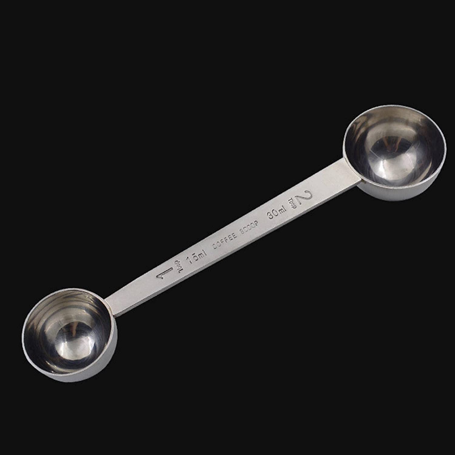 Löffel Restaurants 1 stück edelstahl kaffee löffel tee messlöffel doppelt ende zucker erscheinungsspoon küche kaffeezubehör Esslöffel Hause