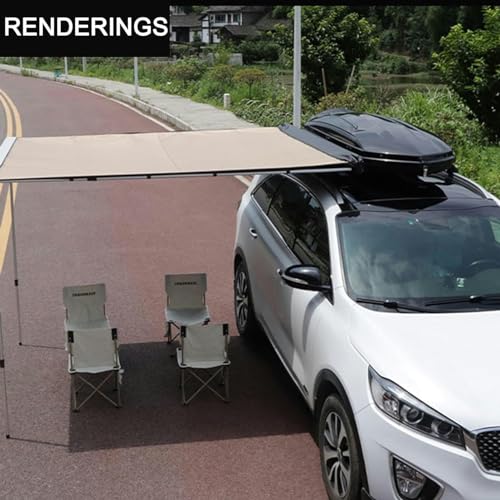 Auvent pour SUV amovible rétractable avec auvent latéral de voiture et abri camping - 7