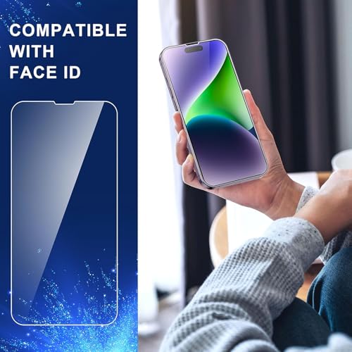 Image of AIBEX Tempered Glass for Apple iPhone 14 Pro | 9H Hardness | Anti-Glare & Anti-Fingerprint | Water Resistant | Edge-to-Edge Full Screen Protector | Bubble-Free Installation