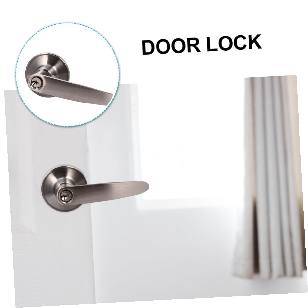 Cerradura de Puerta para Dormitorio de Aleación de Zinc Segura y Duradera Antióxido Silenciosa y Fácil de Instalar para Interiores como Baños y Oficinas
