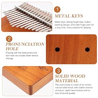 BIENKA Portable Kalimba Pouce Piano 17 Touches Musique Instrument Doigt Piano Musique Cadeau Piano (Color : Wood Color) - Les Beatles, Paul McCartney, John Lennon, RIngo Starr, George Harrison BIENKA Portable Kalimba Pouce Piano 17 Touches Musique Instrument Doigt Piano Musique Cadeau Piano (Color : Wood Color) – Image 5