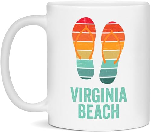 Virginia Beach Ceramic Coffee Mug - White 11oz