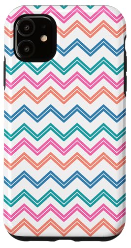 Multicolor Chevron Geometric Zig Zag Pattern Women Girl �X�}�z�P�[�X iPhone 11 �p